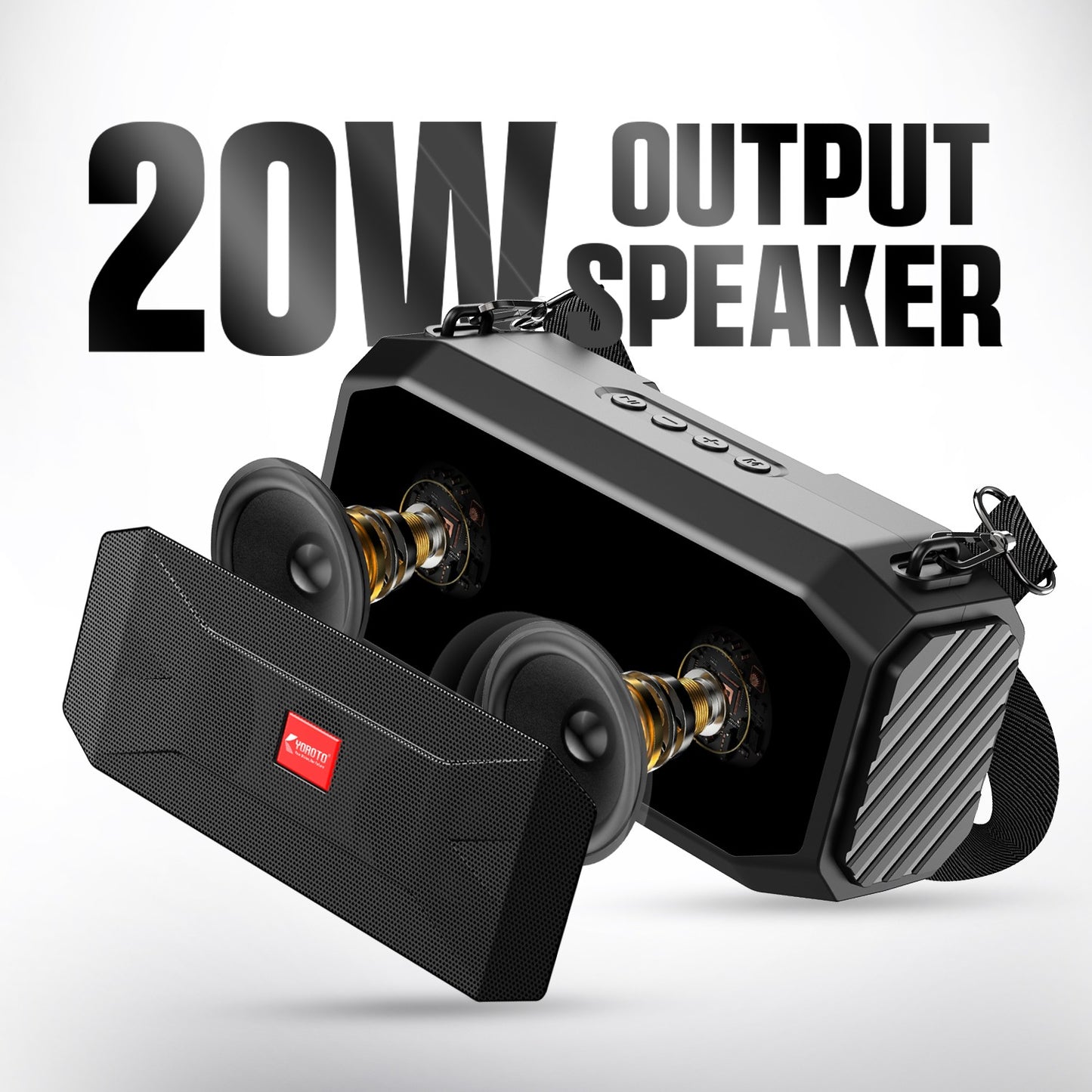 Portable Bluetooth Speaker 20W Deep Bass TWS Wireless Speaker Fast Charging YOROTO Beat Box-2