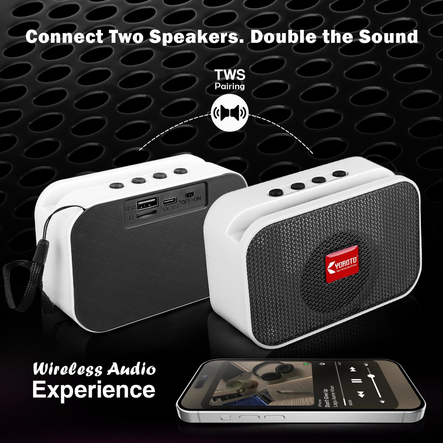 Bluetooth Speaker 10W High Bass YOROTO Portable Thunder Sound Blue Stereo Speaker A011