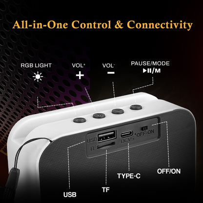 Bluetooth Speaker 10W High Bass YOROTO Portable Thunder Sound Blue Stereo Speaker A011