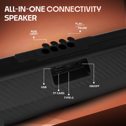 Wireless Bluetooth Speaker 20W 6H Playback TWS Pairing All-In-One Connectivity YOROTO SP-43