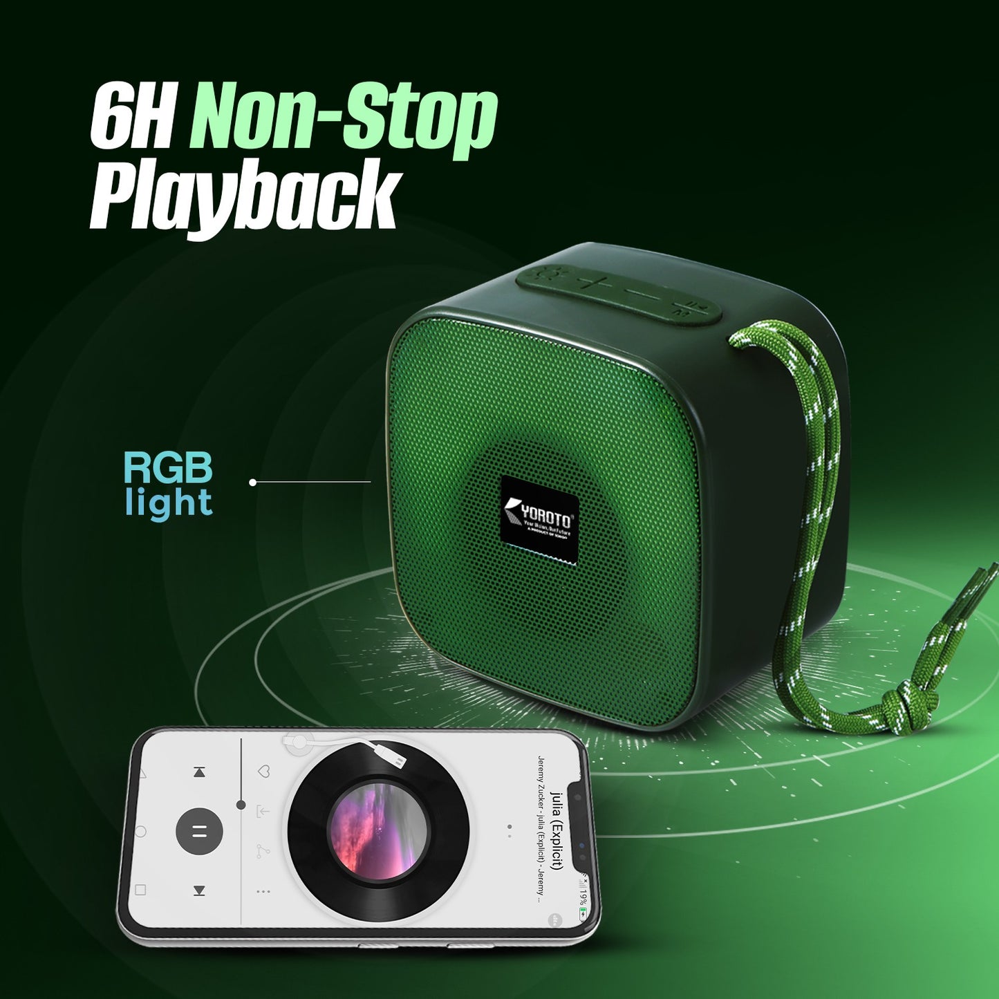 Wireless Bluetooth Speaker 10W RGB Light TWS Portable Speaker YOROTO YO-365