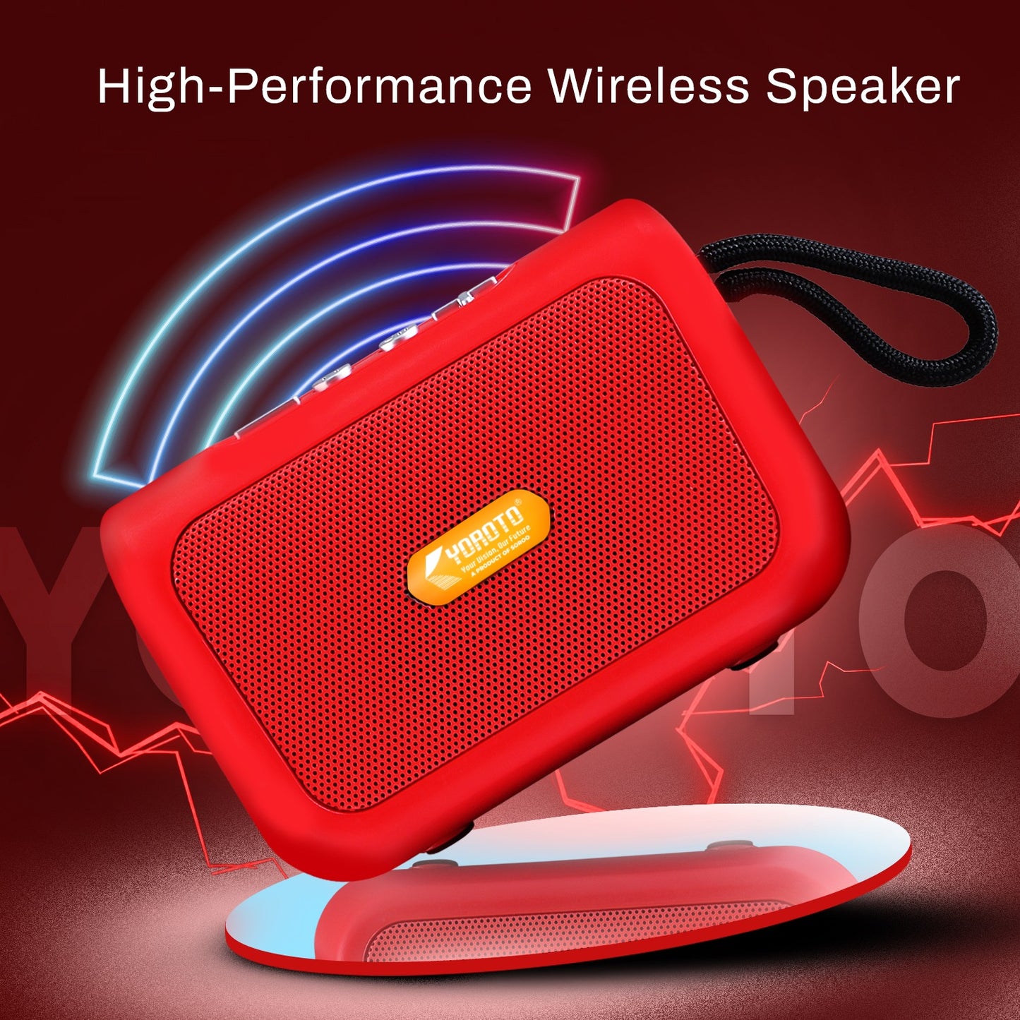 Wireless Bluetooth Speaker 12W Clear Crystal Sound 6H Playtime YOROTO YO-370 BT