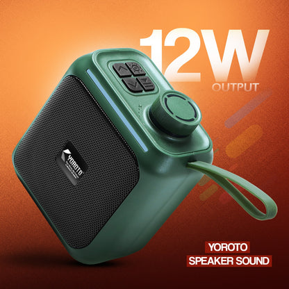 Wireless Bluetooth Speaker Thunder Bass TWS Black Orange YOROTO YO-374-BT 12W