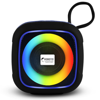 Wireless Speaker 10W RGB Thunder Bass TWS Bluetooth Speaker YO-375-BTL Black Red YOROTO