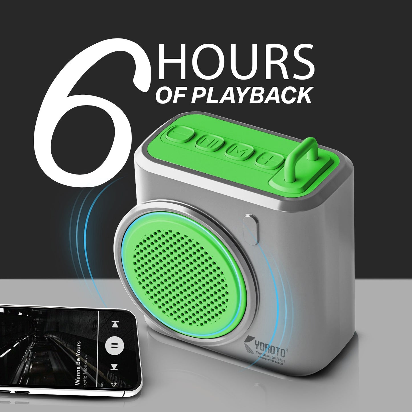 Wireless Bluetooth Speaker 12W TWS 6 Hours Playback YOROTO YO-383