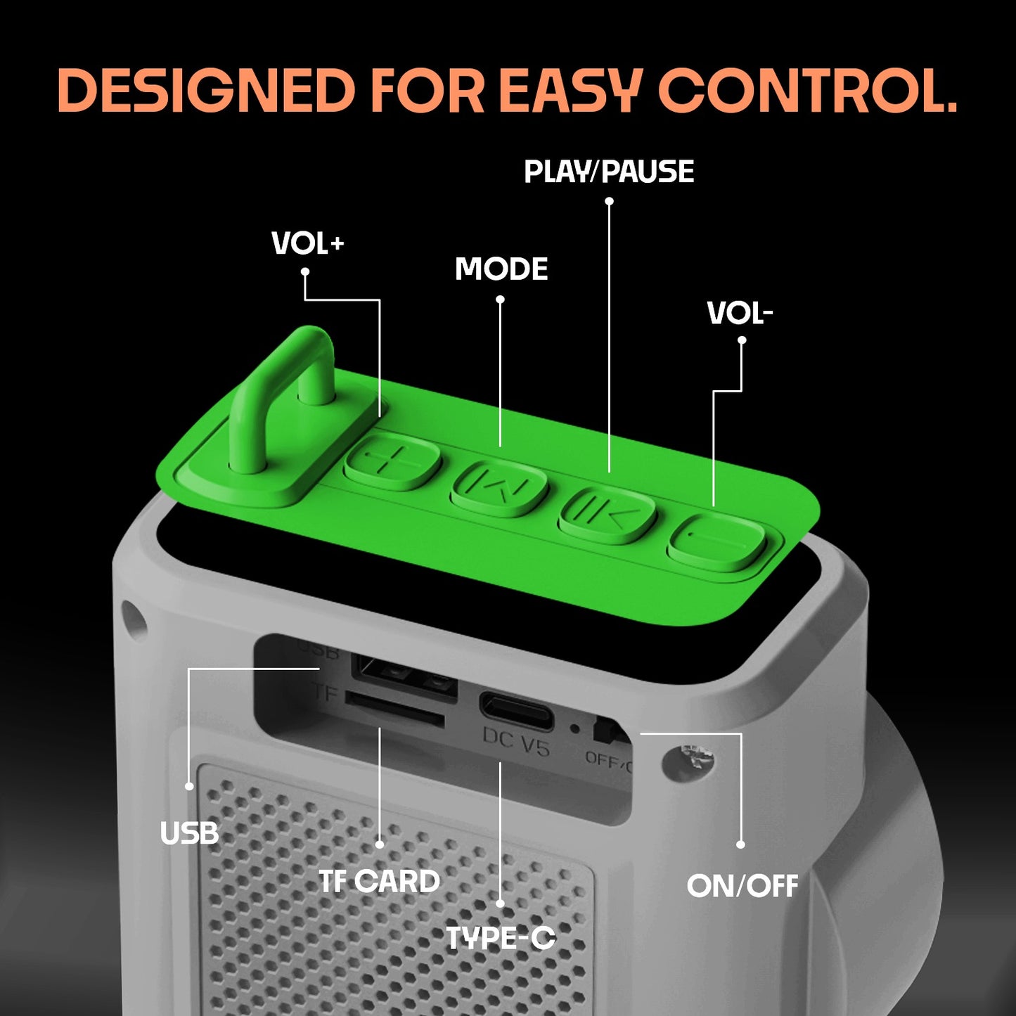 Wireless Bluetooth Speaker 12W TWS 6 Hours Playback YOROTO YO-383