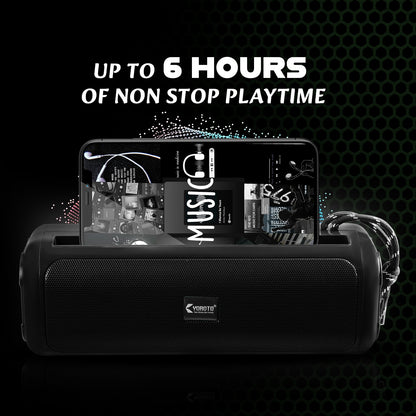 Wireless Boombox Bluetooth Speaker 16W RGB Effects Extra Bass Boost Black YOROTO YO-430-BTL