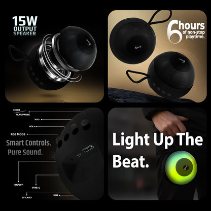 Wireless Bluetooth Speaker 15W RGB Mode Smart Control Pure Sound YOROTO YO-431-BTL