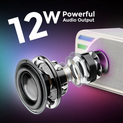 Wireless Bluetooth Speaker 12W RGB Light Thunder Sound Punchy Bass YOROTO YO-434-BTL