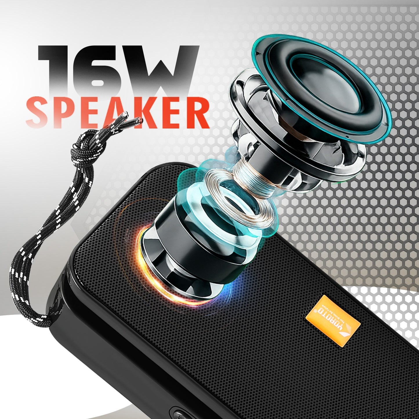 Wireless Bluetooth Speaker 16W RGB Mode Smart Control Pure Sound YOROTO YO-442-BTL