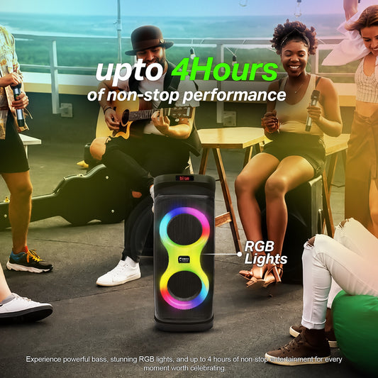 Wireless Bluetooth Speaker 50W, Karaoke Mic, TWS & 4 Hours Playback YOROTO YO-J-27
