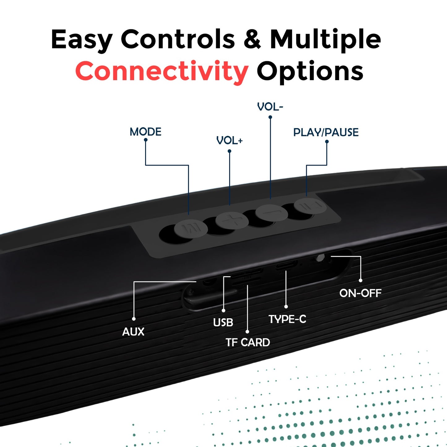 Wireless Bluetooth Speaker 20W, 6 Hours Playback & TWS Pairing YOROTO YO-SP-32
