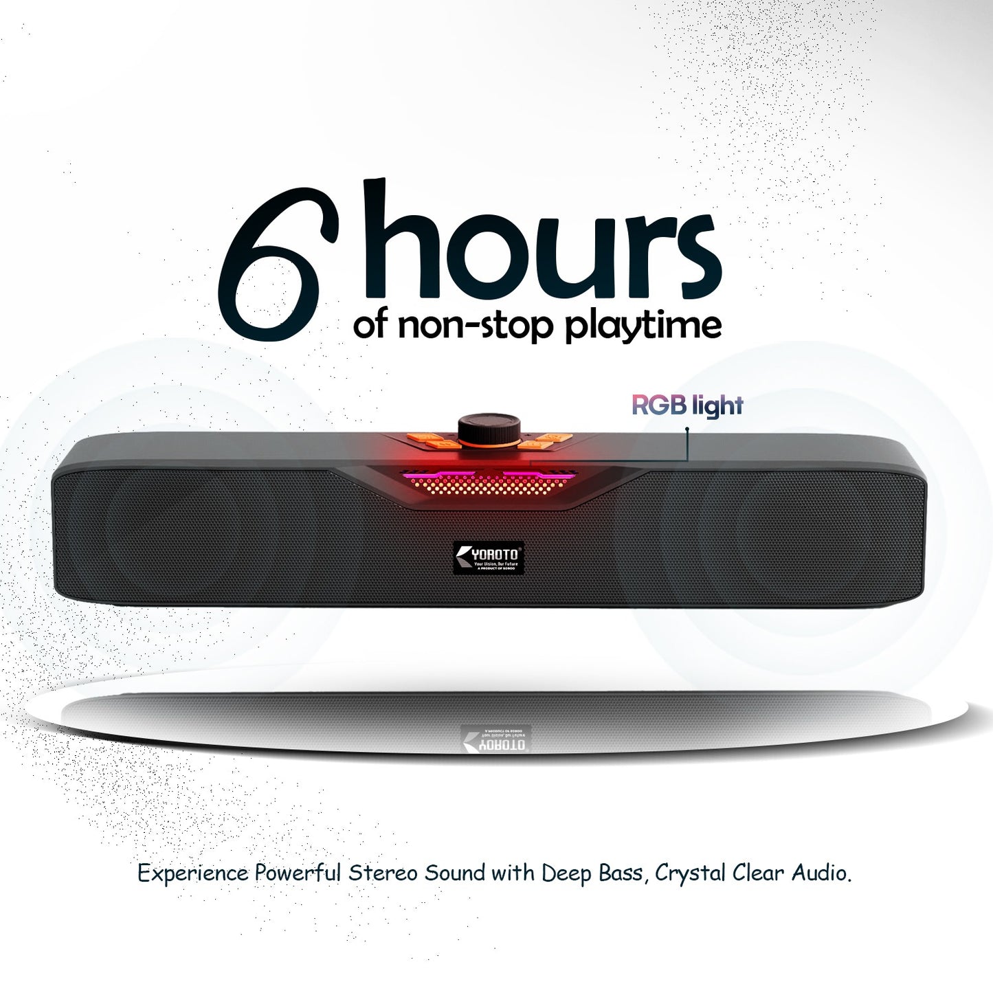 Wireless Bluetooth Speaker 20W, 6 Hours Playback & TWS Pairing YOROTO YO-SP30