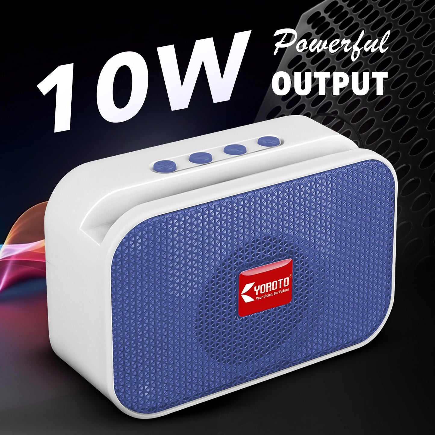Bluetooth Speaker 10W High Bass YOROTO Portable Thunder Sound Blue Stereo Speaker A011