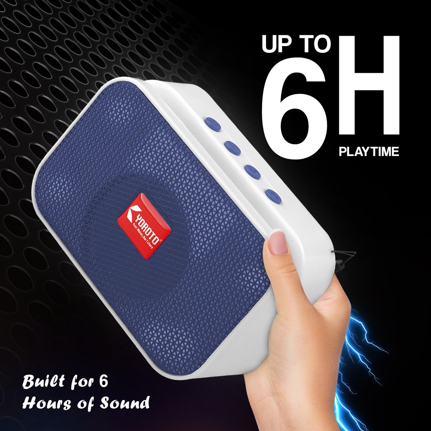 Bluetooth Speaker 10W High Bass YOROTO Portable Thunder Sound Blue Stereo Speaker A011