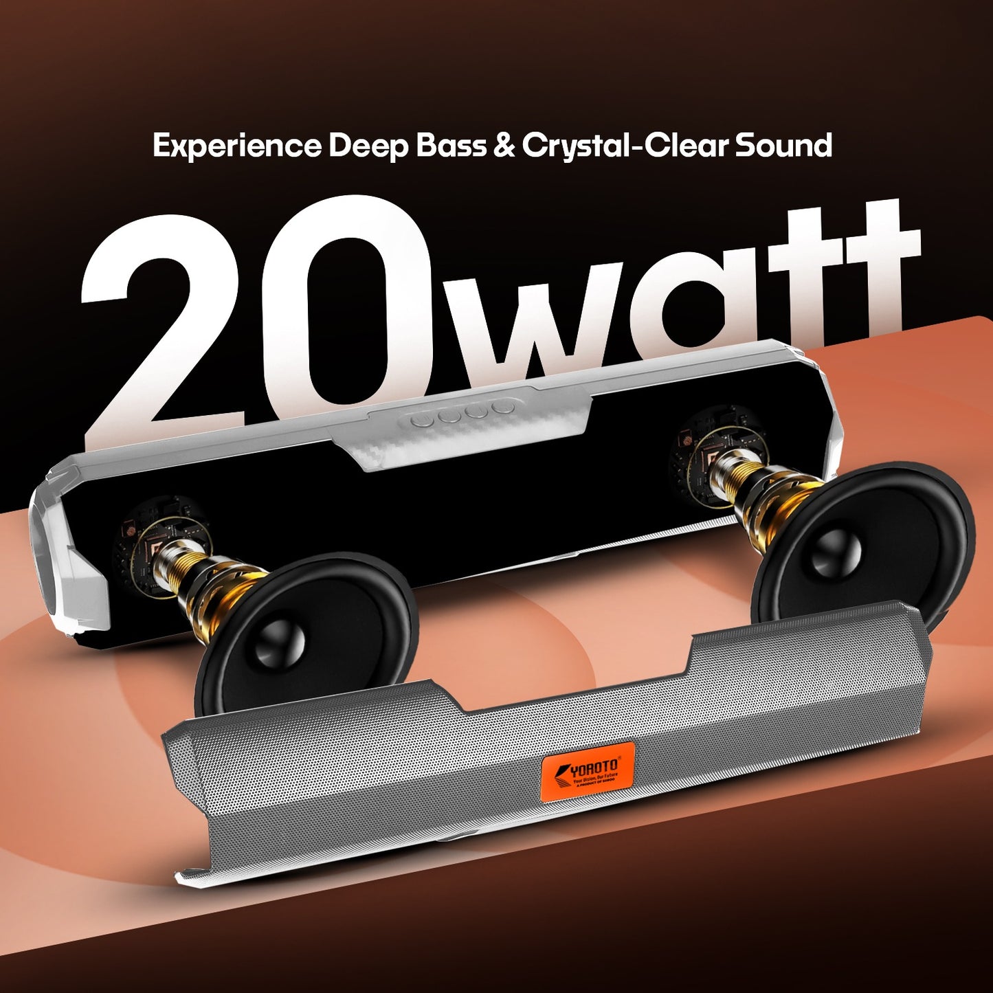 Wireless Bluetooth Speaker 20W 6H Playback TWS Pairing All-In-One Connectivity YOROTO SP-43