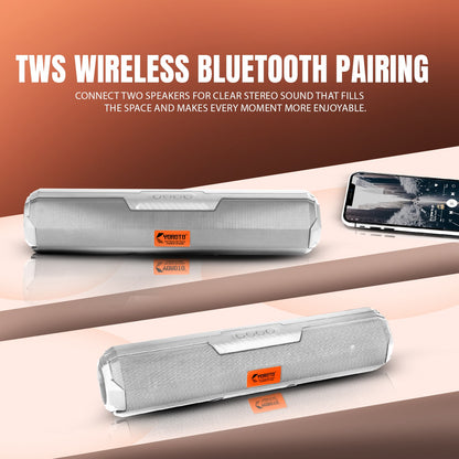 Wireless Bluetooth Speaker 20W 6H Playback TWS Pairing All-In-One Connectivity YOROTO SP-43