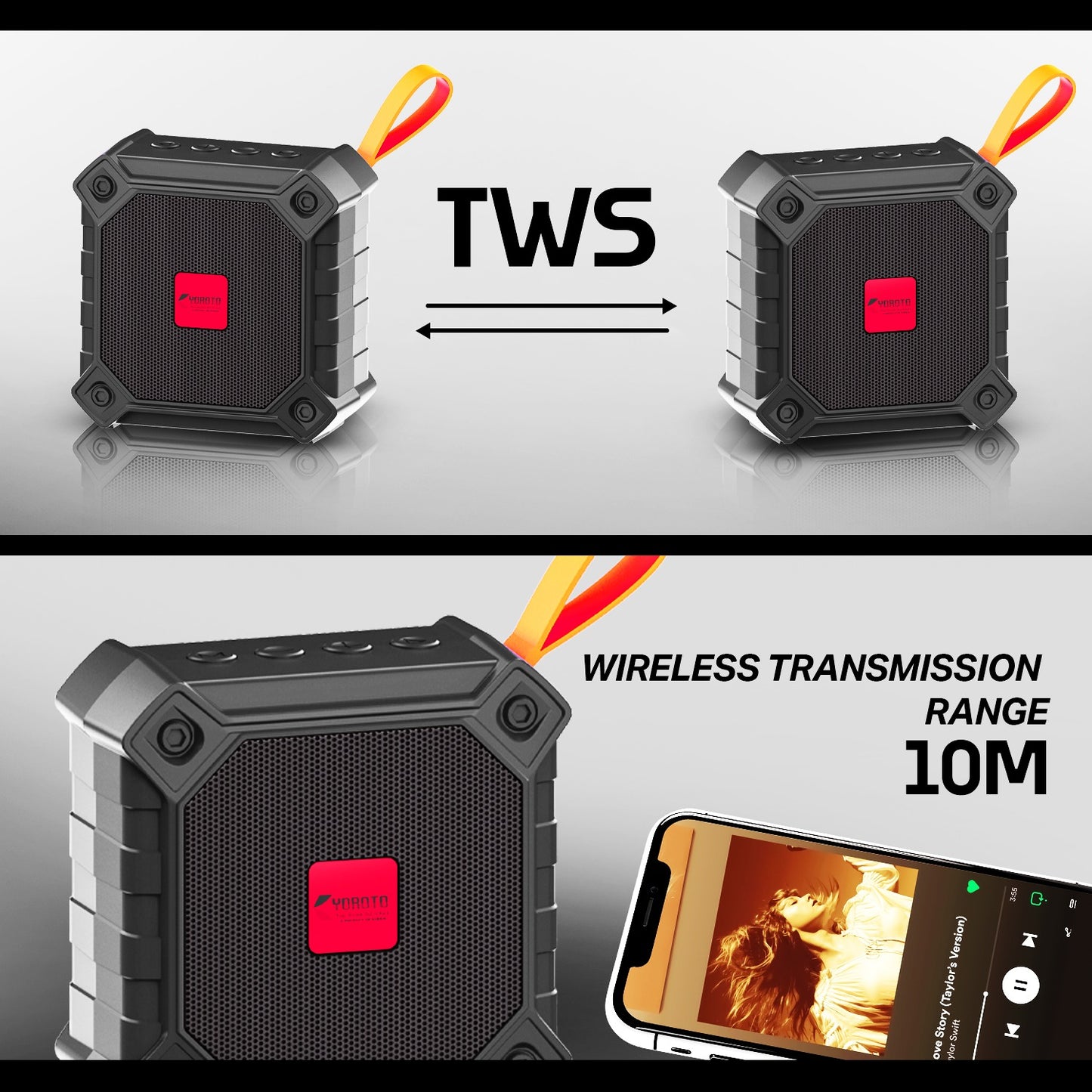 Wireless Bluetooth Speaker 8W TWS 10M Range Portable Speaker YOROTO YO-352