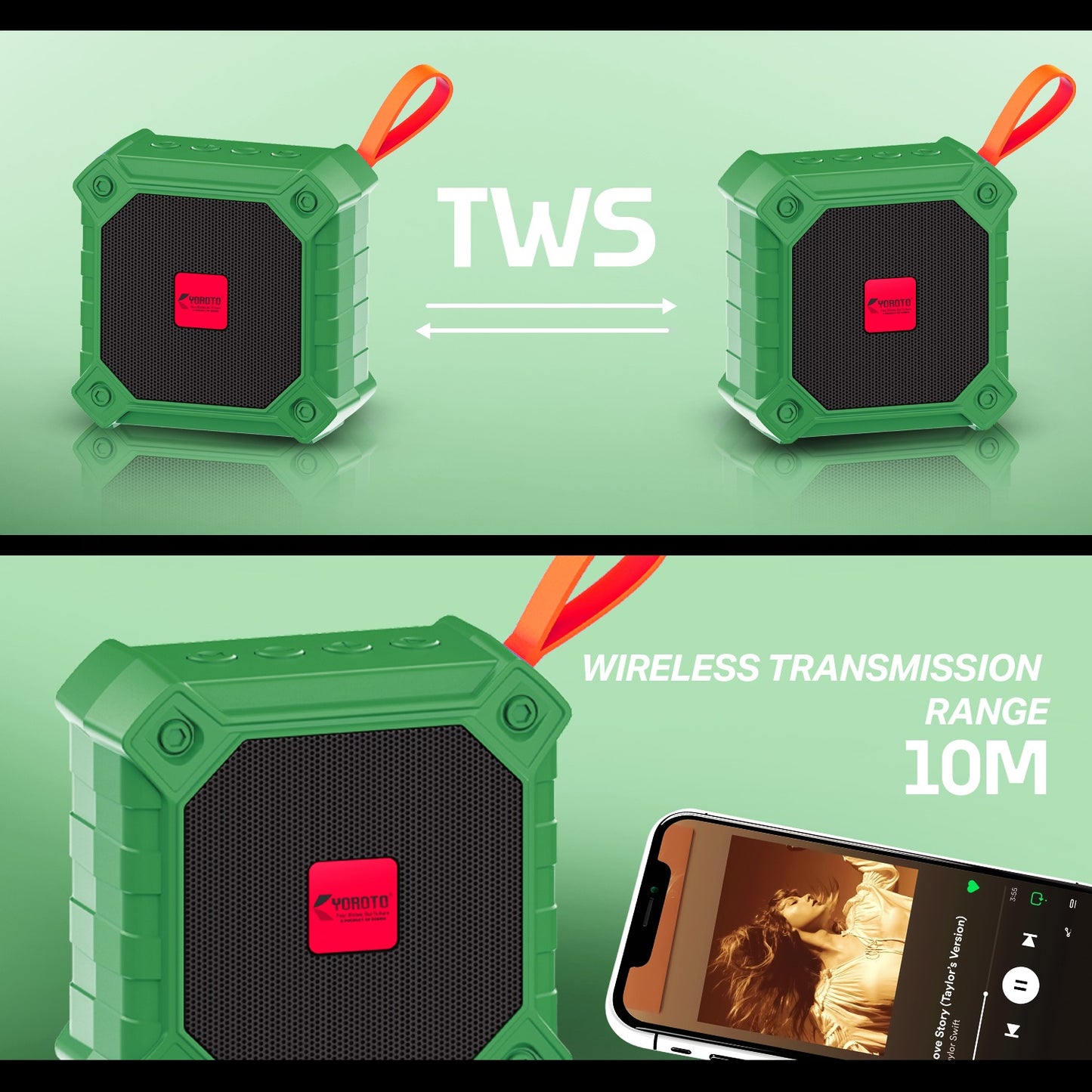 Wireless Bluetooth Speaker 8W TWS 10M Range Portable Speaker YOROTO YO-352