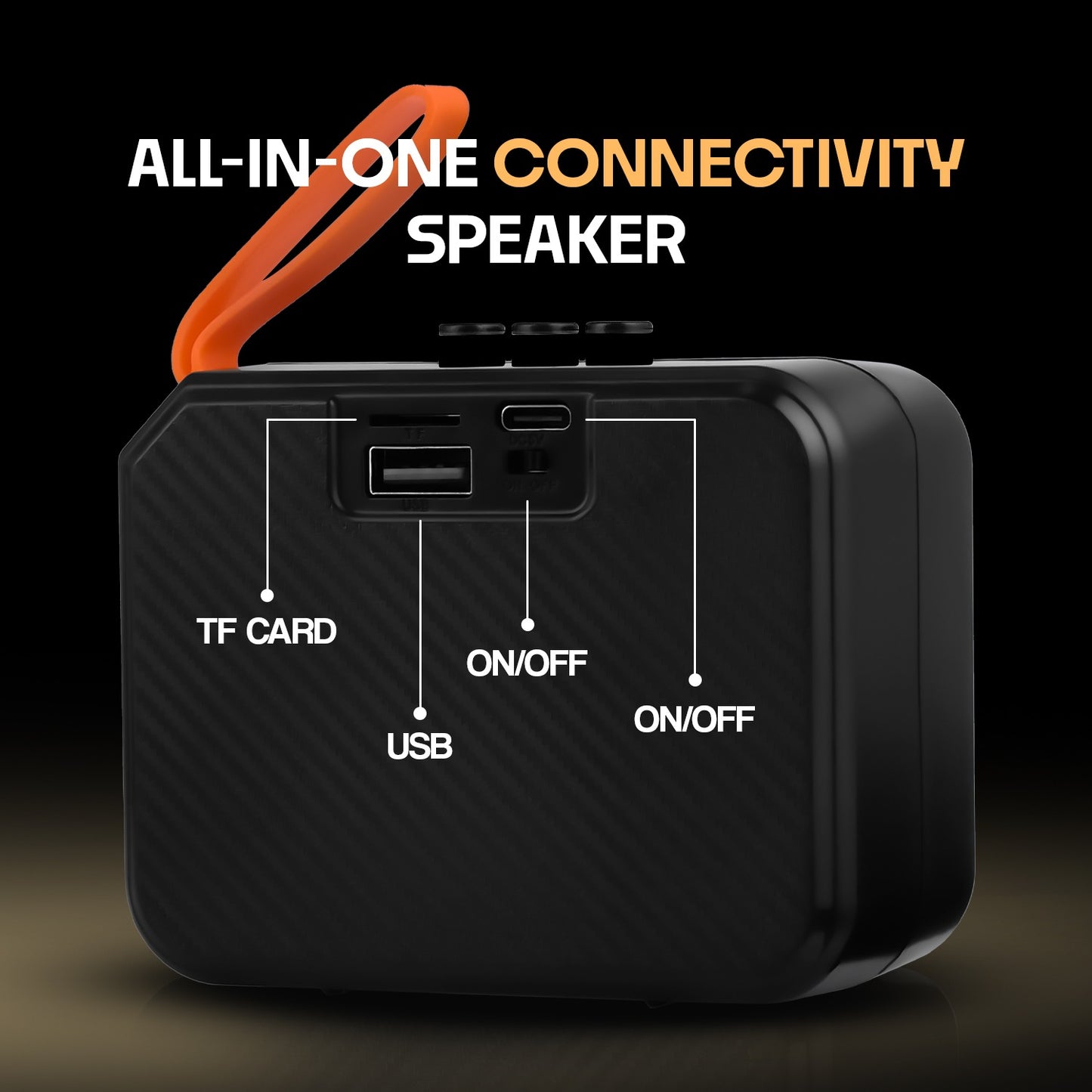 Wireless Bluetooth Speaker 8W 6H Playback TWS Pairing All-In-One Connectivity YOROTO YO-353
