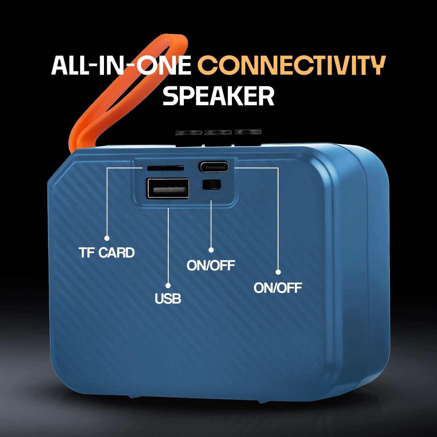 Wireless Bluetooth Speaker 8W 6H Playback TWS Pairing All-In-One Connectivity YOROTO YO-353
