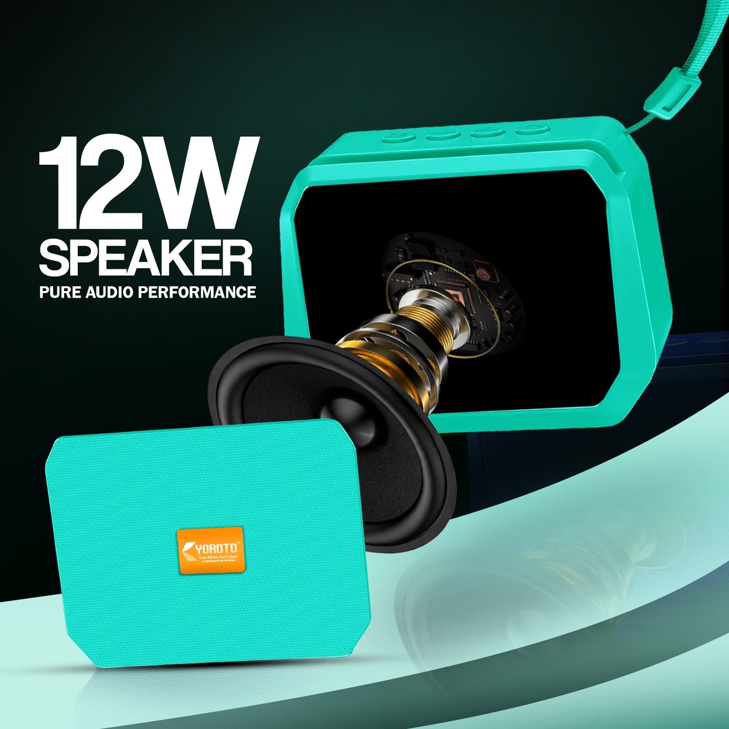 Wireless Bluetooth Speaker 12W TWS 10M Range Portable Speaker YOROTO YO-357