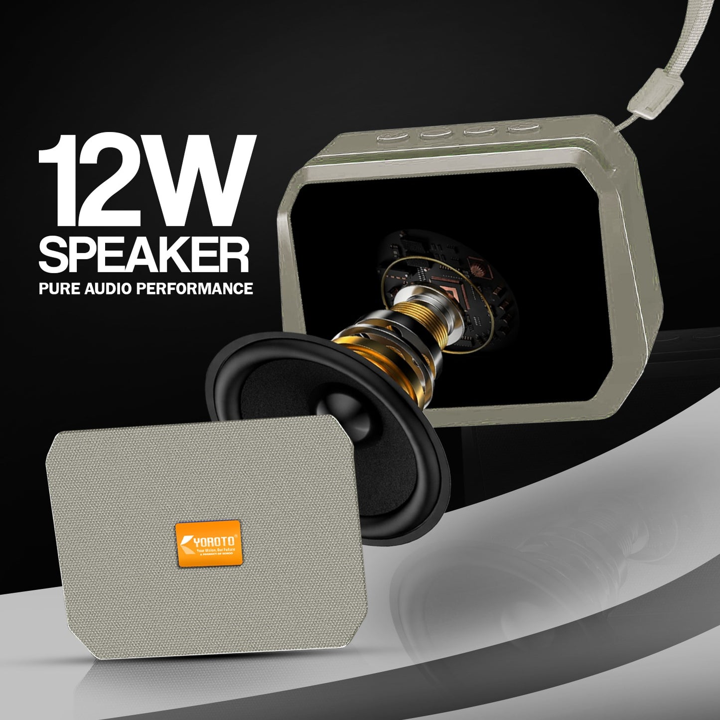 Wireless Bluetooth Speaker 12W TWS 10M Range Portable Speaker YOROTO YO-357