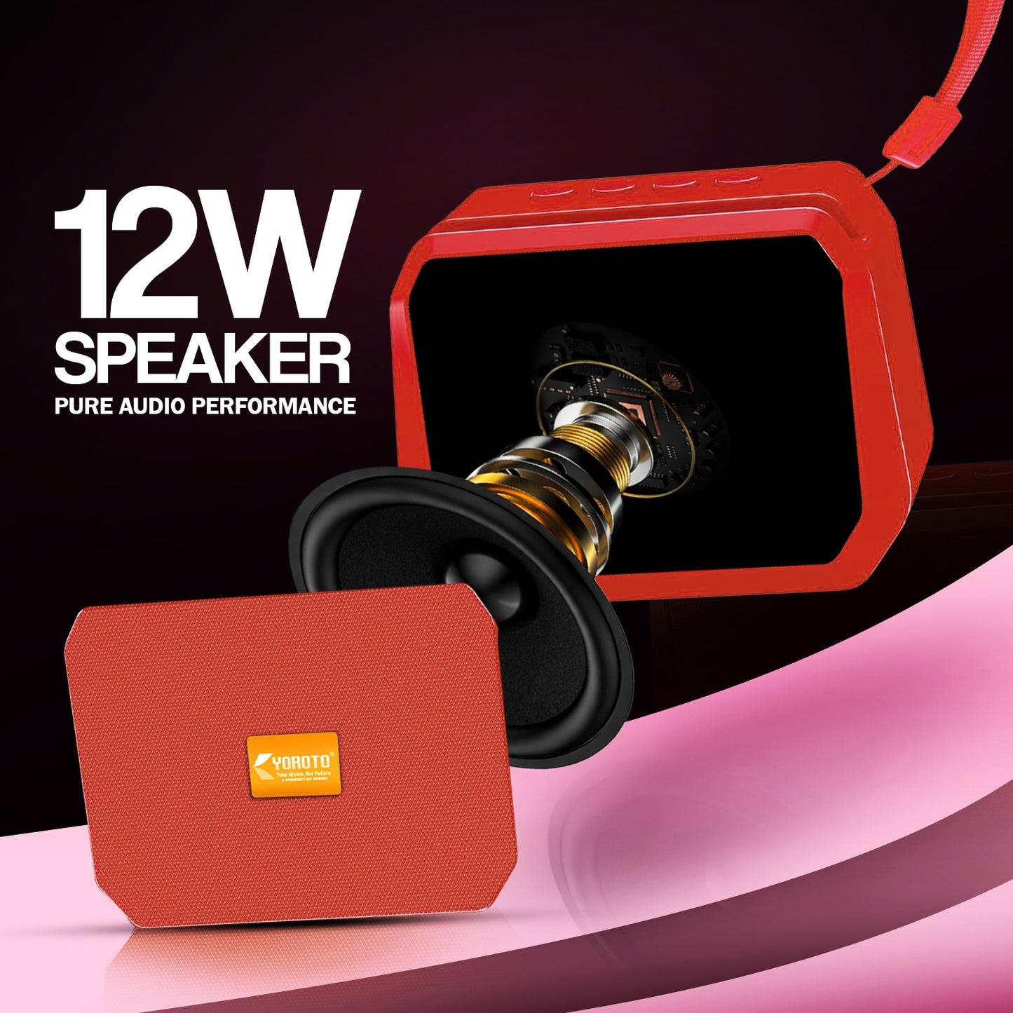 Wireless Bluetooth Speaker 12W TWS 10M Range Portable Speaker YOROTO YO-357