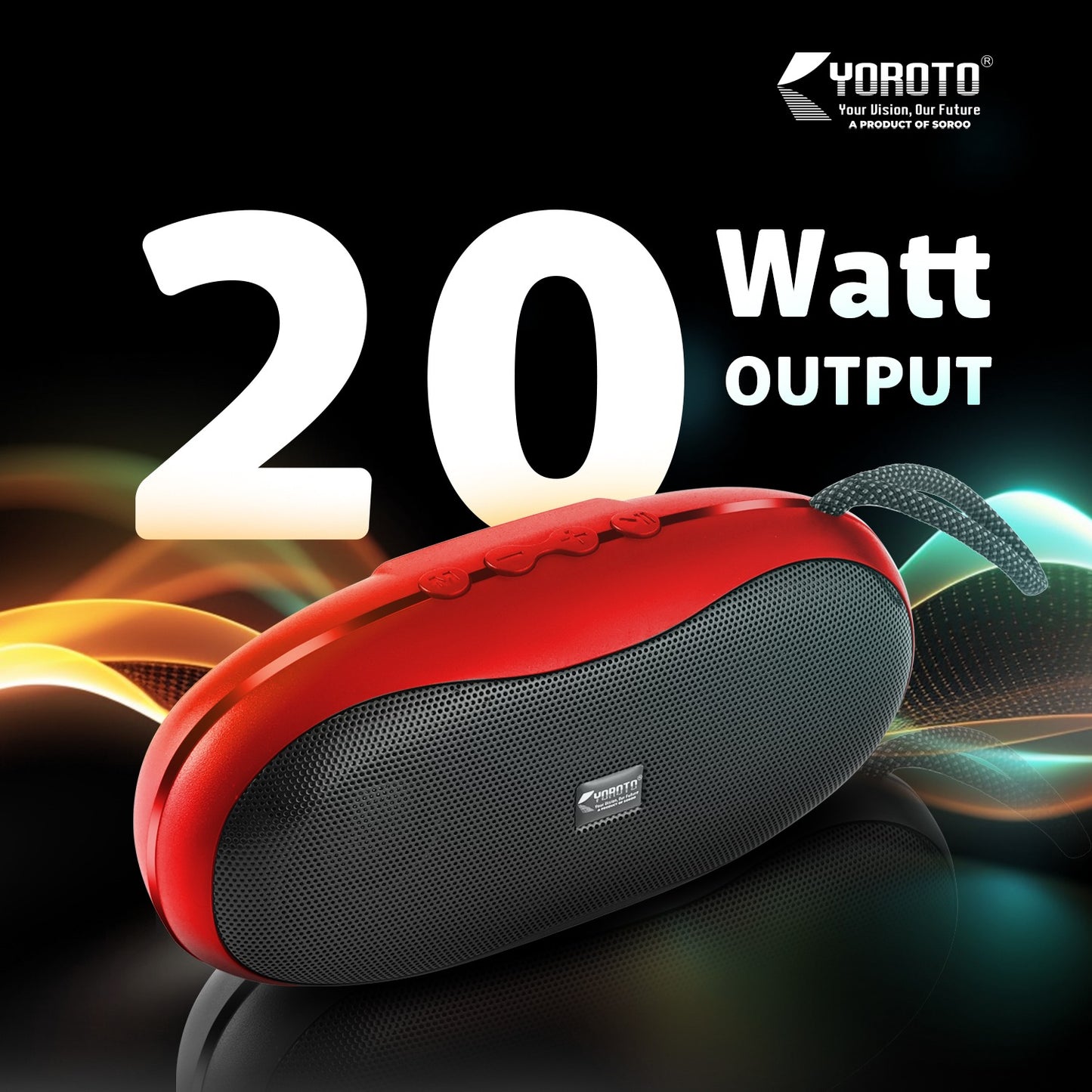 Wireless Bluetooth Speaker 20W Thunder Sound YOROTO YO-364 BTL High Bass Portable Speaker Green