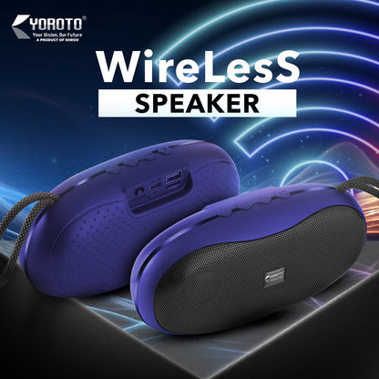 Wireless Bluetooth Speaker 20W Thunder Sound YOROTO YO-364 BTL High Bass Portable Speaker Green