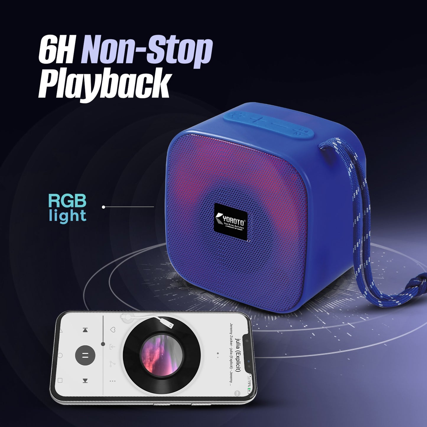 Wireless Bluetooth Speaker 10W RGB Light TWS Portable Speaker YOROTO YO-365