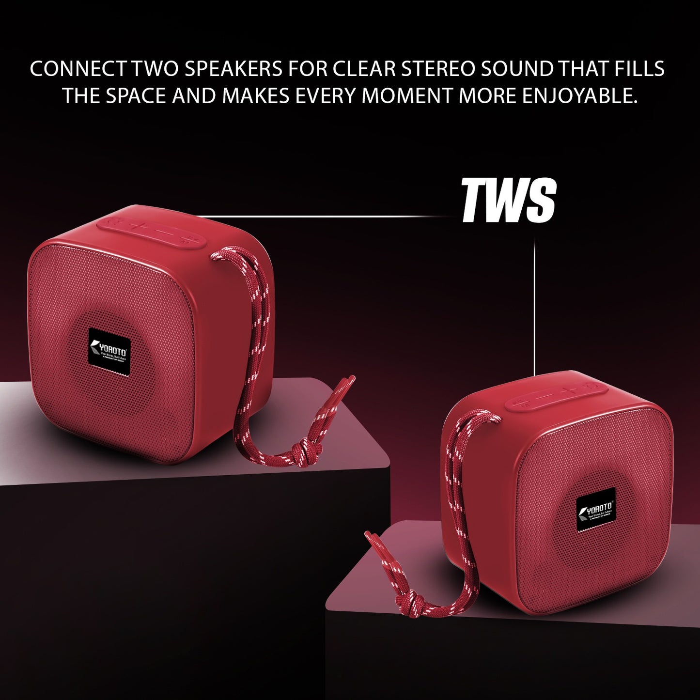 Wireless Bluetooth Speaker 10W RGB Light TWS Portable Speaker YOROTO YO-365