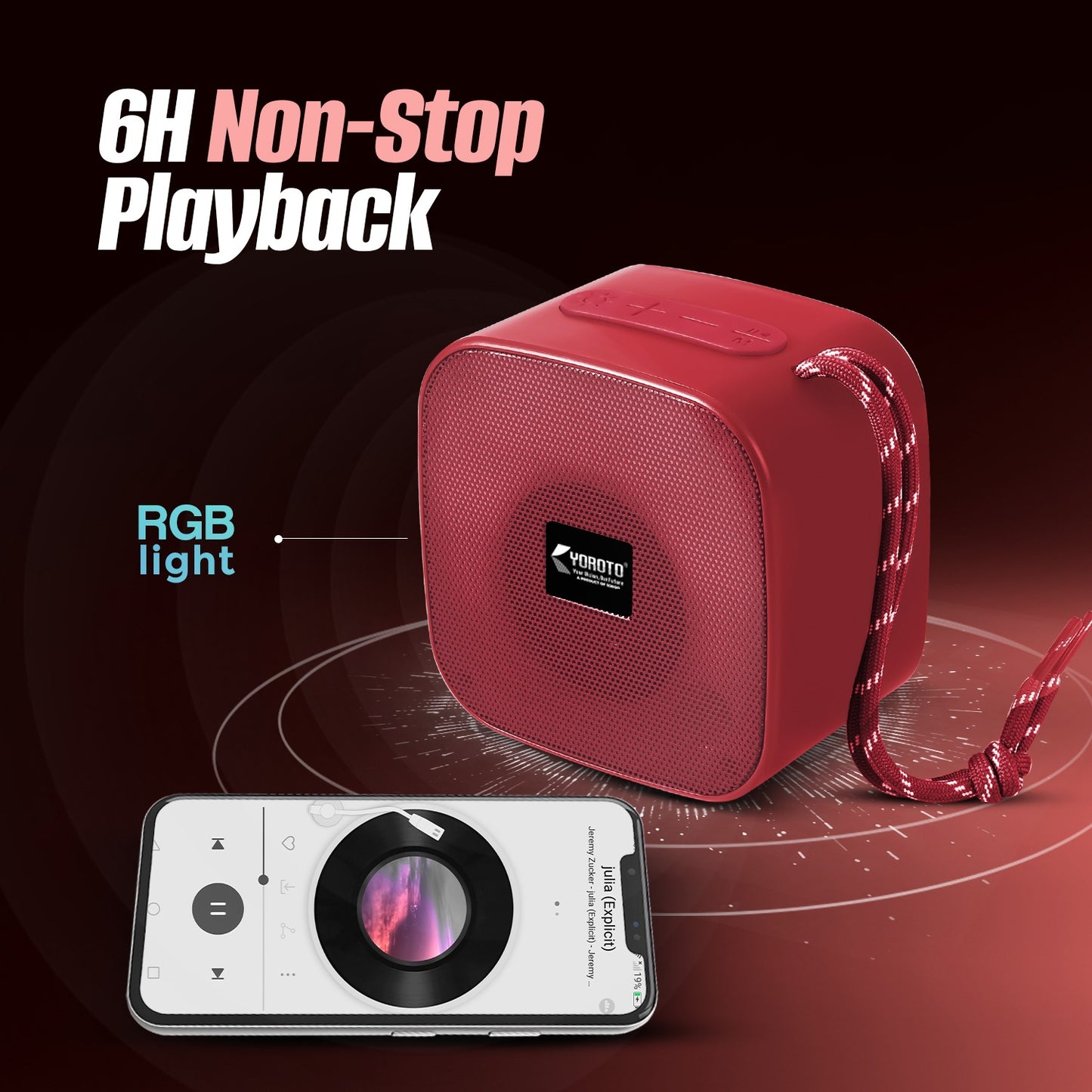Wireless Bluetooth Speaker 10W RGB Light TWS Portable Speaker YOROTO YO-365
