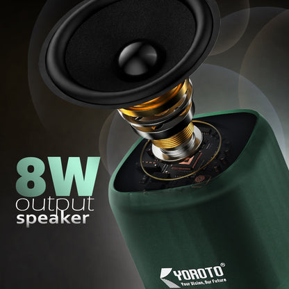 Wireless Bluetooth Speaker 8W Thunder Bass 6H Playtime Black YOROTO YO-366 BTL