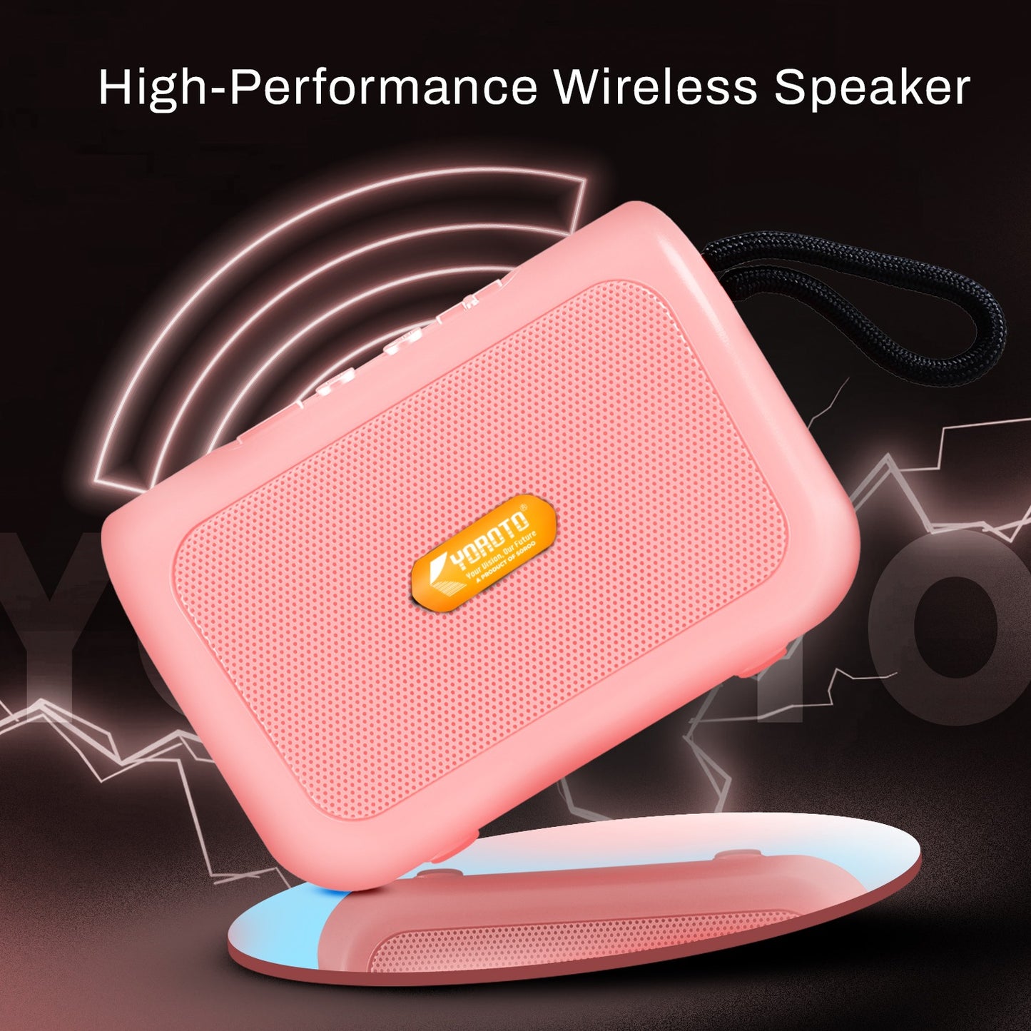Wireless Bluetooth Speaker 12W Clear Crystal Sound 6H Playtime YOROTO YO-370 BT