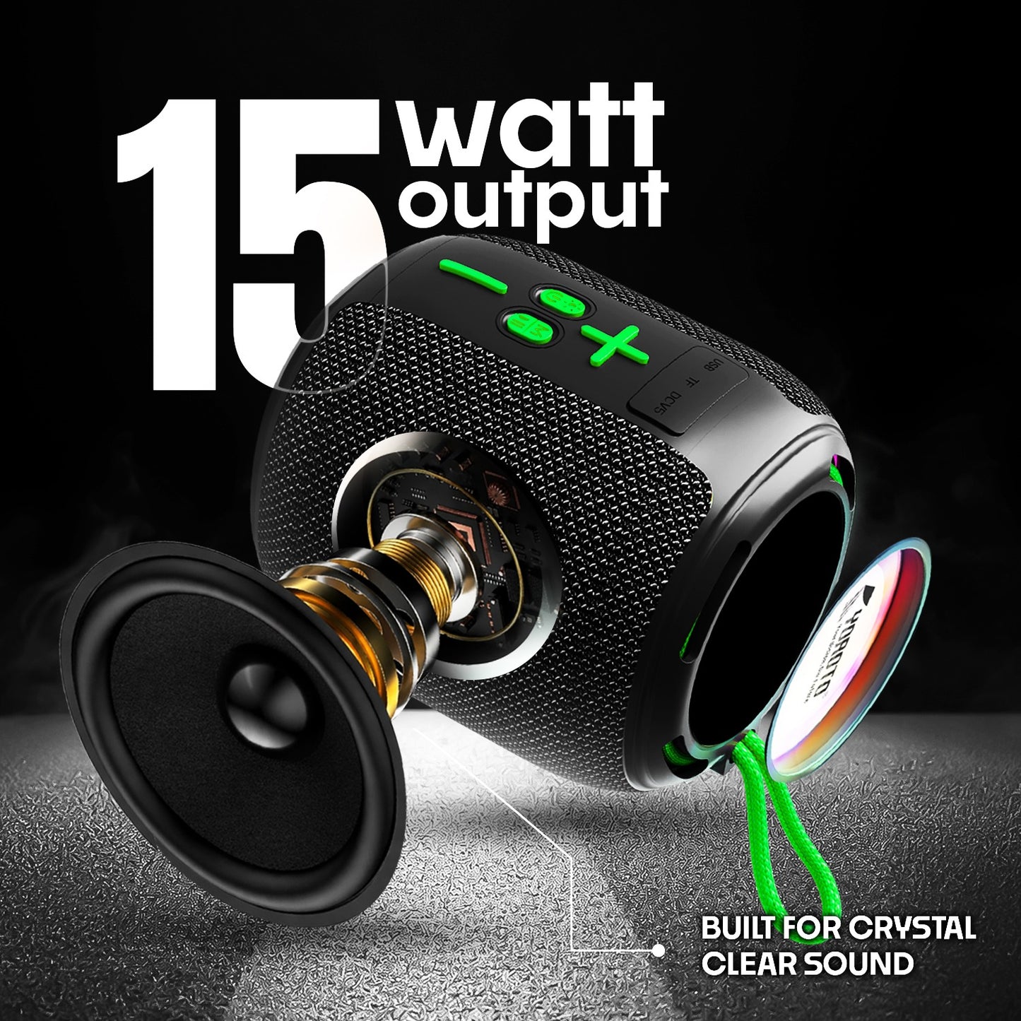 Wireless Speaker | 15W Bluetooth Speaker with RGB Lights, TWS & 6H Playtime – YOROTO YO-373-BT