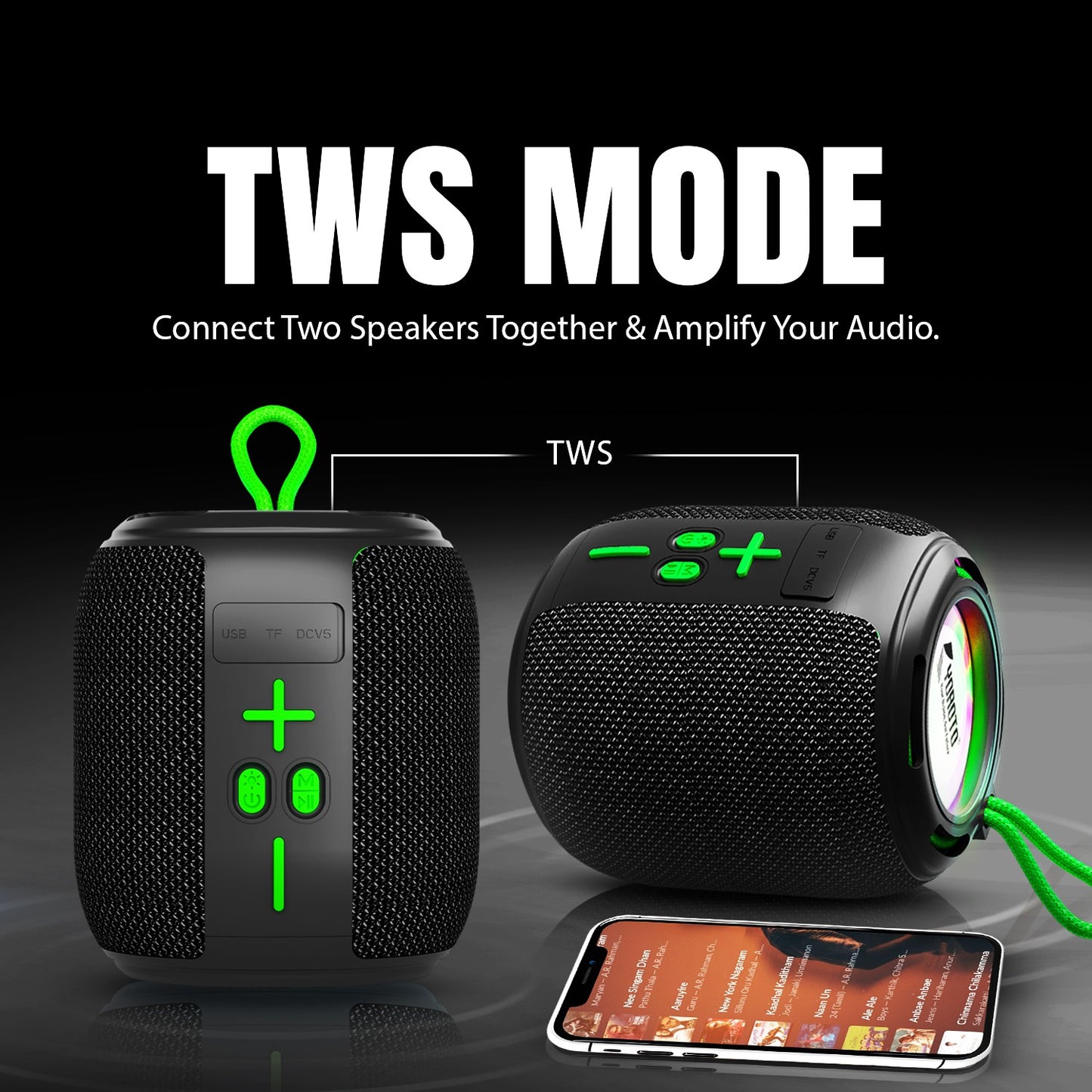 Wireless Speaker | 15W Bluetooth Speaker with RGB Lights, TWS & 6H Playtime – YOROTO YO-373-BT