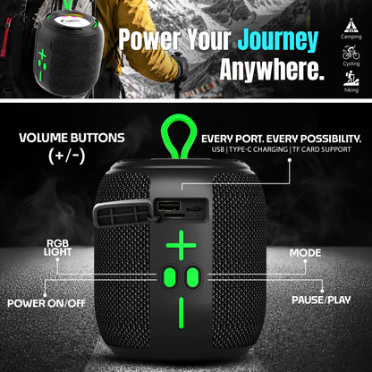 Wireless Speaker | 15W Bluetooth Speaker with RGB Lights, TWS & 6H Playtime – YOROTO YO-373-BT