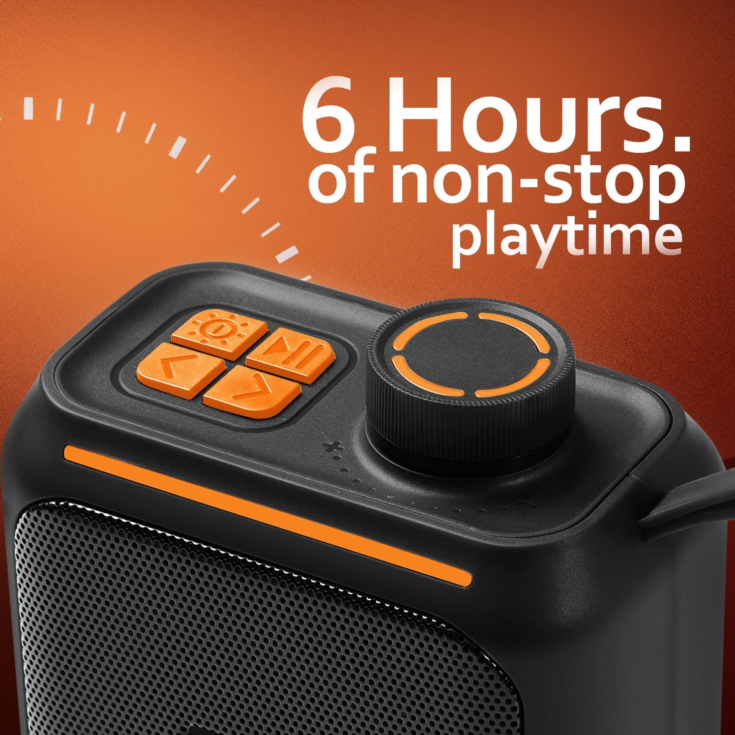Wireless Bluetooth Speaker Thunder Bass TWS Black Orange YOROTO YO-374-BT 12W