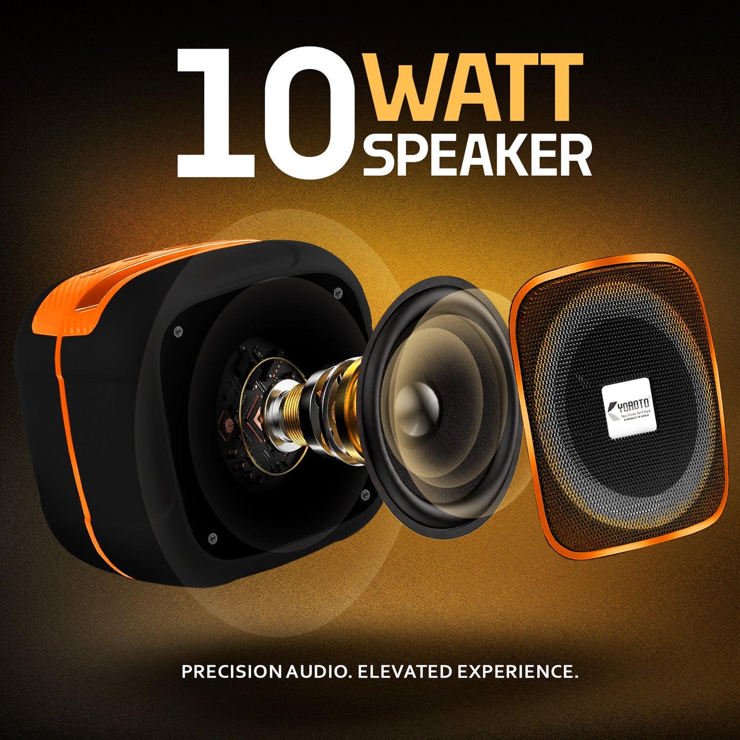 Wireless Speaker 10W RGB Thunder Bass TWS Bluetooth Speaker YO-375-BTL Black Red YOROTO
