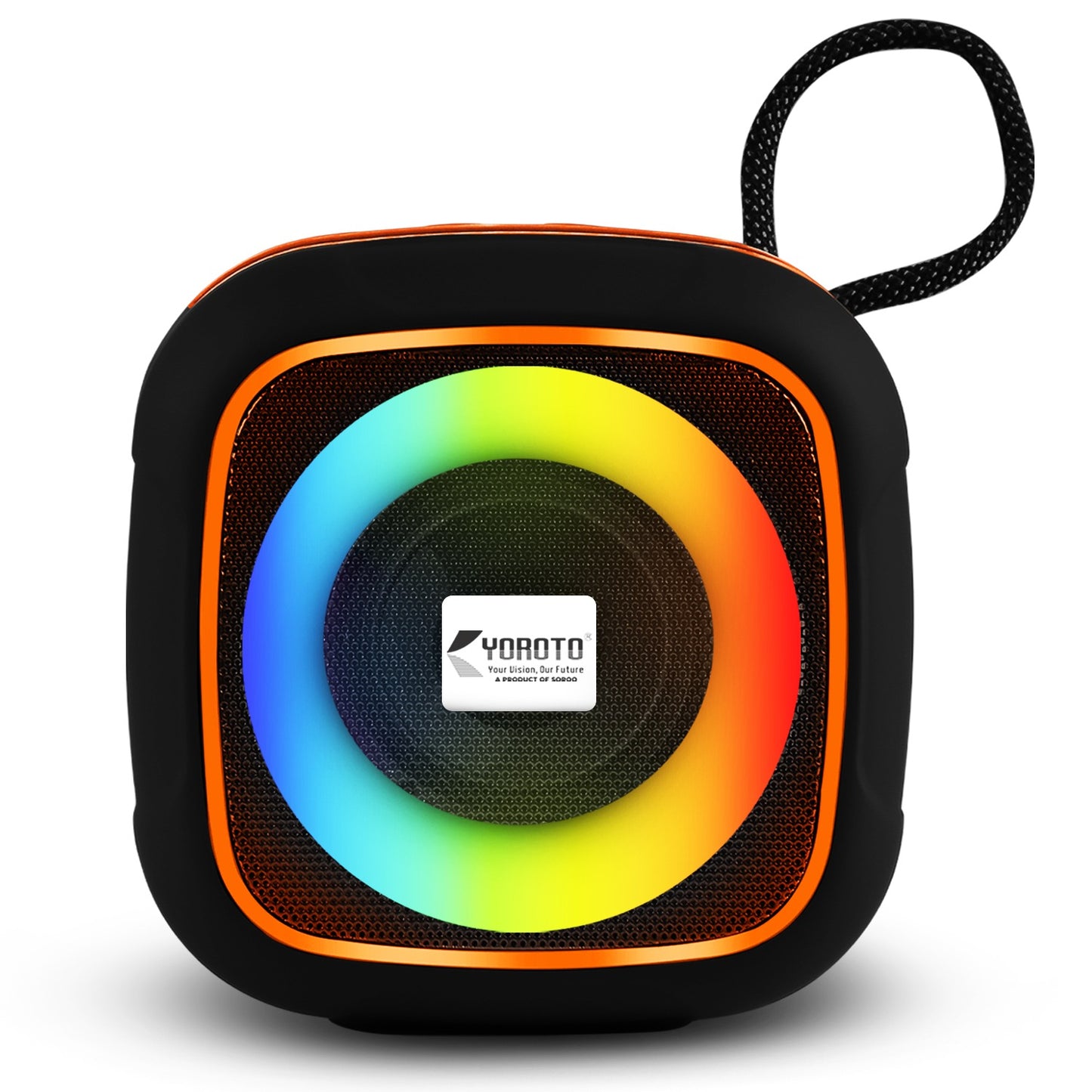 Wireless Speaker 10W RGB Thunder Bass TWS Bluetooth Speaker YO-375-BTL Black Red YOROTO