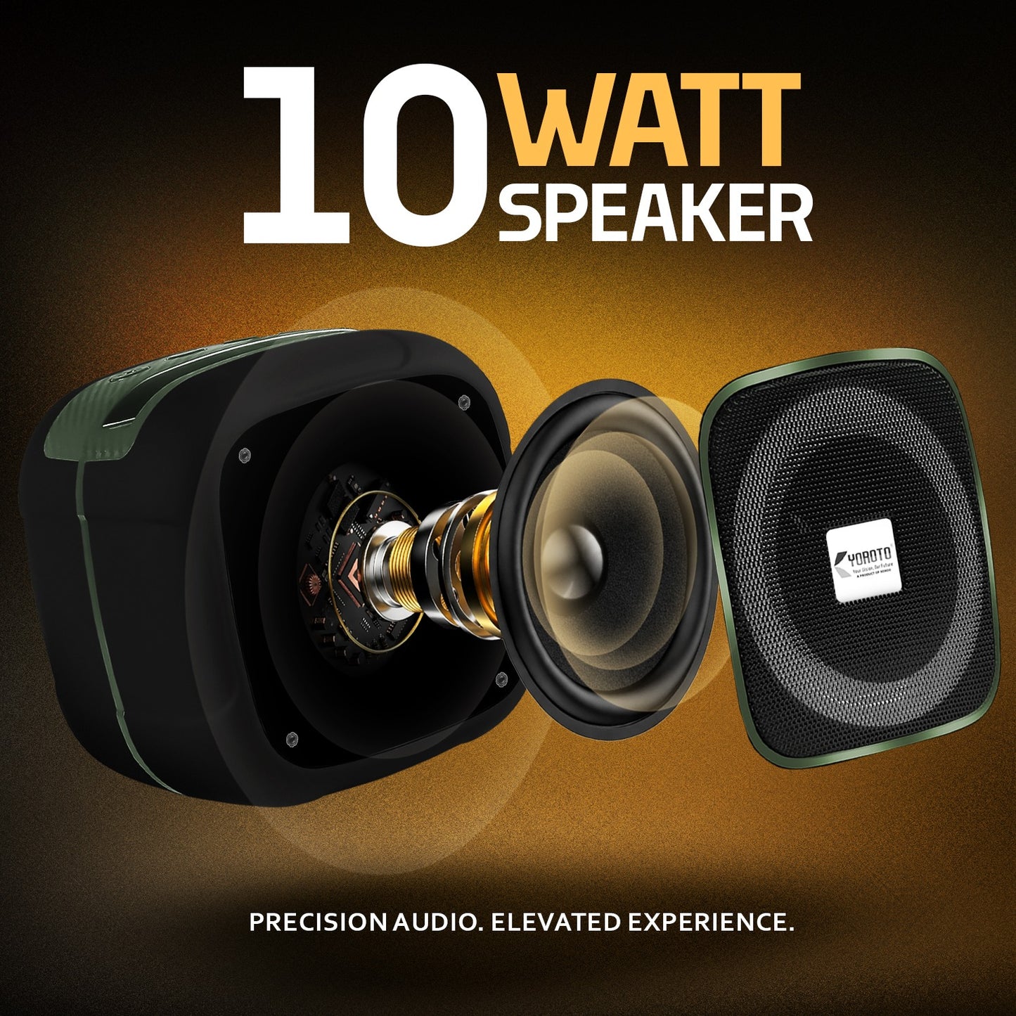 Wireless Speaker 10W RGB Thunder Bass TWS Bluetooth Speaker YO-375-BTL Black Red YOROTO