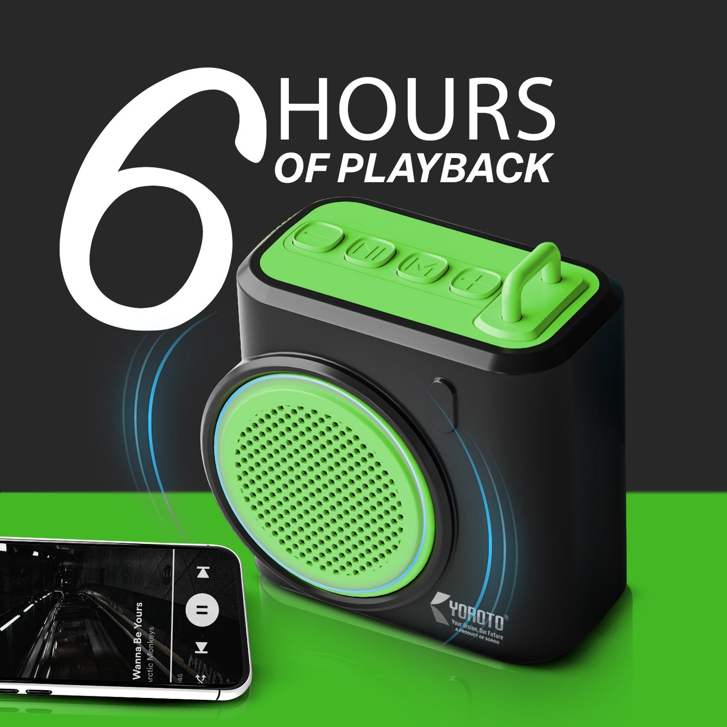 Wireless Bluetooth Speaker 12W TWS 6 Hours Playback YOROTO YO-383