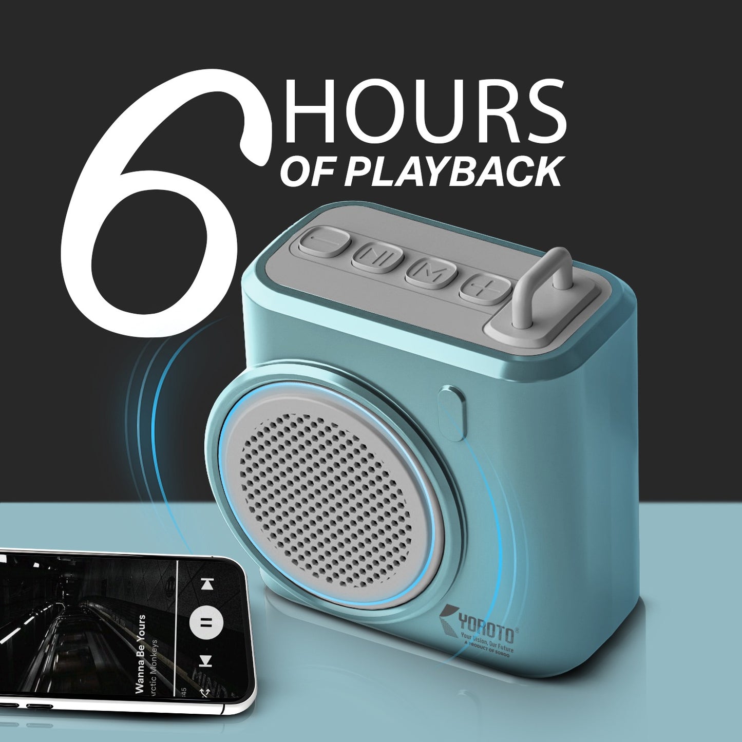 Wireless Bluetooth Speaker 12W TWS 6 Hours Playback YOROTO YO-383