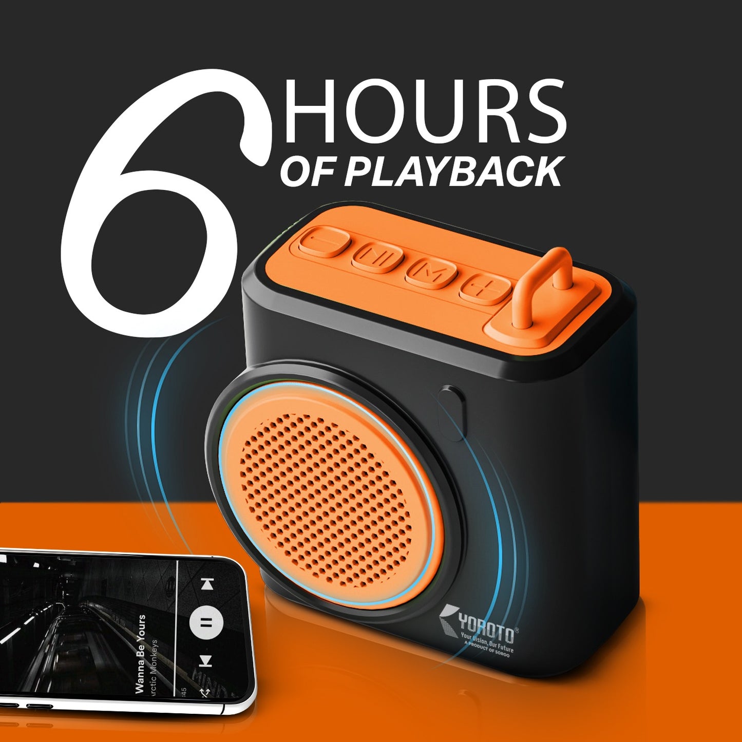 Wireless Bluetooth Speaker 12W TWS 6 Hours Playback YOROTO YO-383