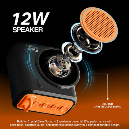Wireless Bluetooth Speaker 12W TWS 6 Hours Playback YOROTO YO-383