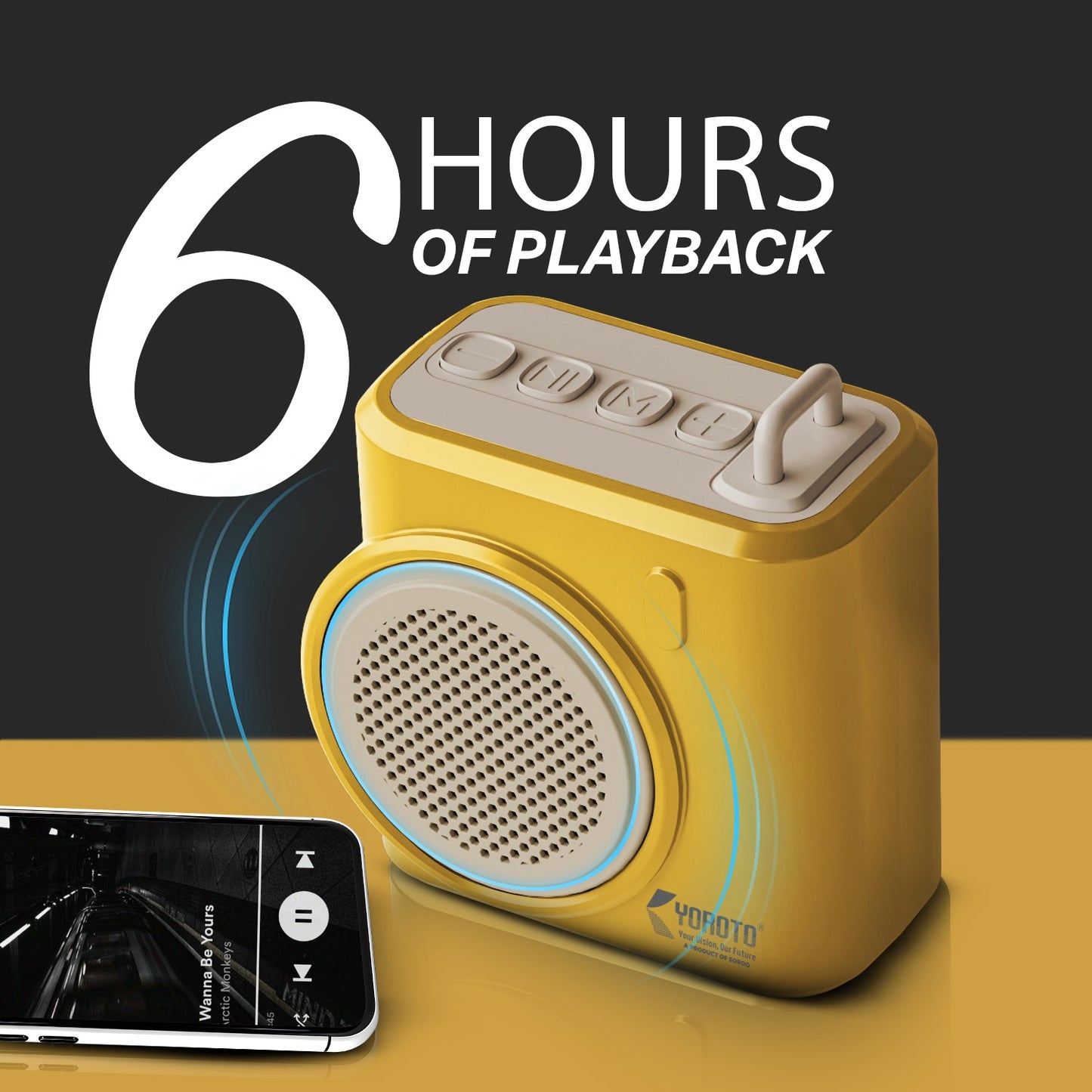 Wireless Bluetooth Speaker 12W TWS 6 Hours Playback YOROTO YO-383