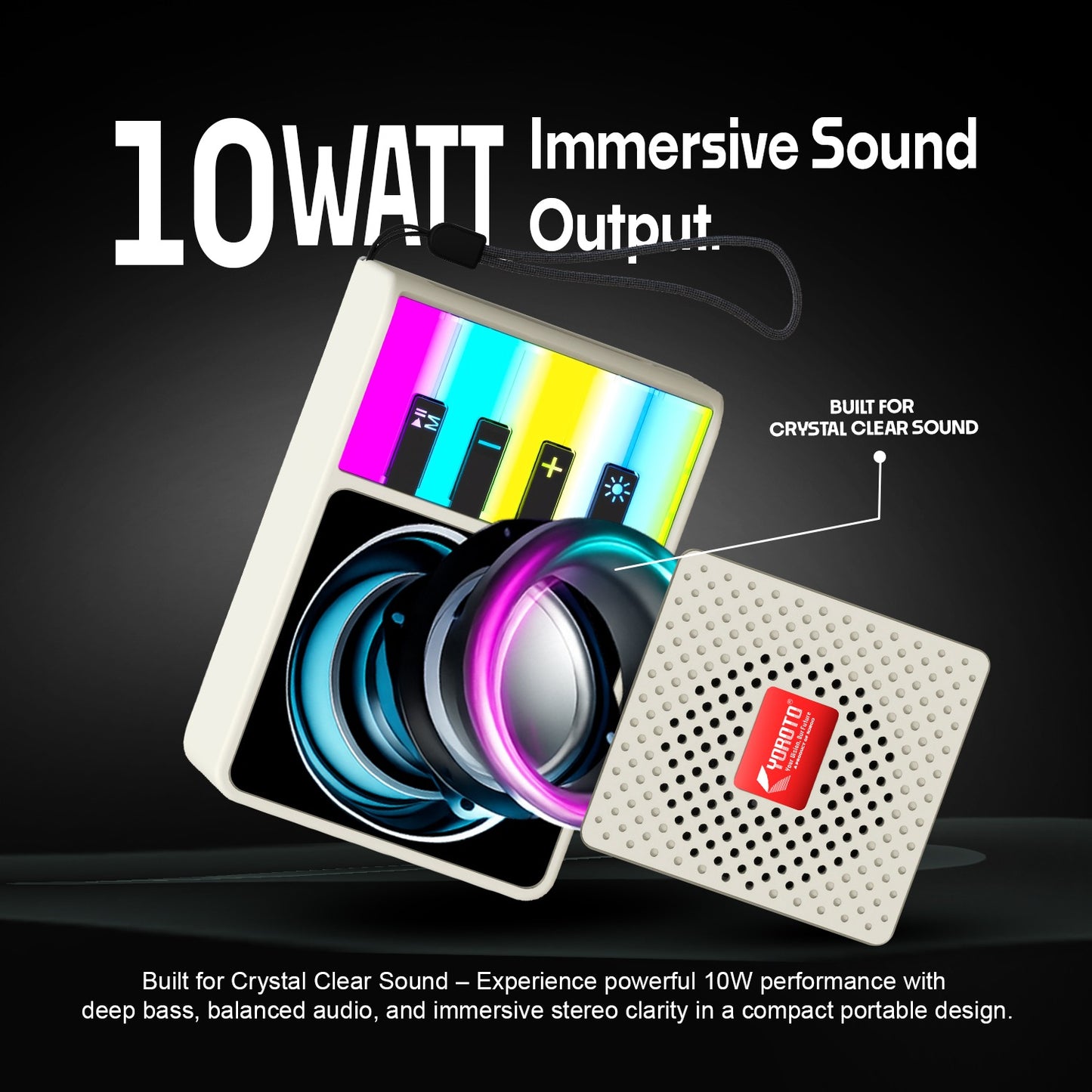 Wireless Bluetooth Speaker 10W – Immersive Sound & TWS YOROTO YO-384