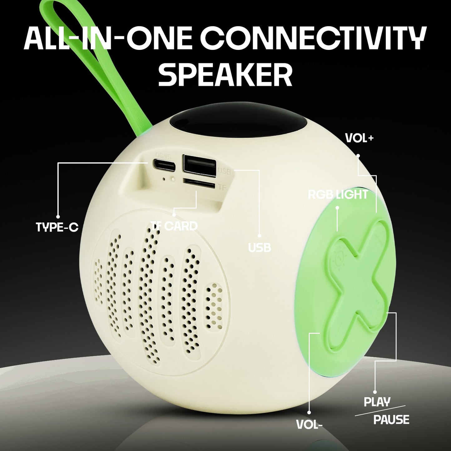Wireless Bluetooth Speaker 12W 6H Playtime TWS Pairing All-In-One Connectivity YOROTO YO-390