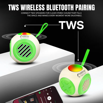 Wireless Bluetooth Speaker 12W 6H Playtime TWS Pairing All-In-One Connectivity YOROTO YO-390